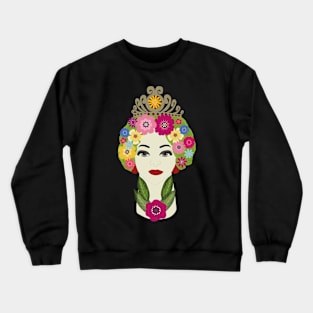 SICILIAN HEAD FLOWERS Crewneck Sweatshirt